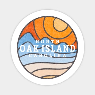 Oak Island, NC Summertime Vacationing Stained Glass Sunrise Magnet