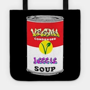 Vegan Pop Art Soup by LowEndGraphics Tote