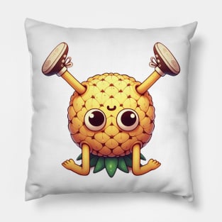 Pineapple upside down doing headstand Pillow