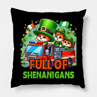 Fire Truck Kids Toddler Boys St Patricks Day Firetruck Pillow