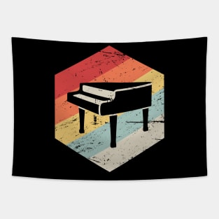 Retro Vintage Pianist Piano Tapestry