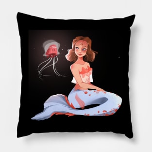 Mermaid and Jellyfish Pillow