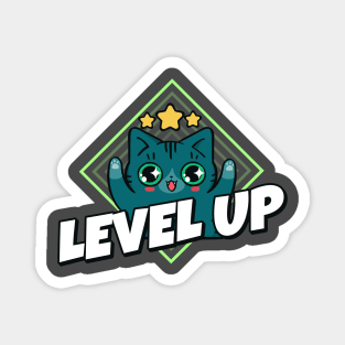 Level Up Kitty Magnet