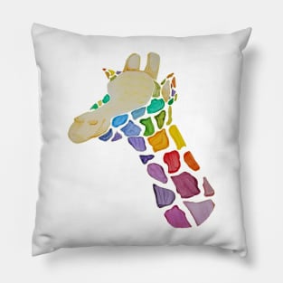 Rainbow Giraffe Pillow