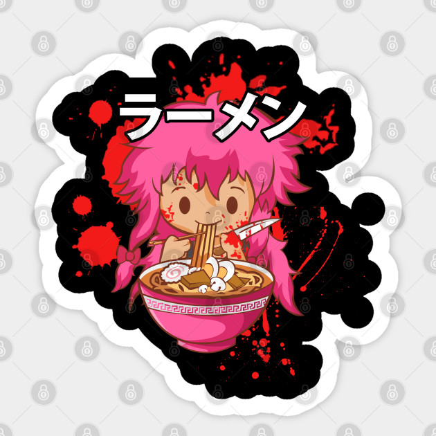 Future Diary Anime Ramen Mukbang T Shirt Future Diary Sticker
