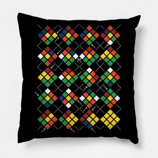 Rubiks Clues Argyle Pillow