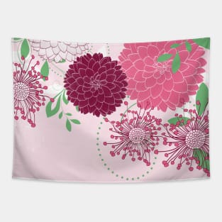 Asian-Inspired Chrysanthemum 2 Tapestry