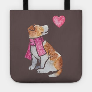 Watercolour Jack Russell Terrier Tote