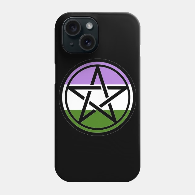 Large Print Pentacle LGBT Flag Genderqueer Phone Case by aaallsmiles