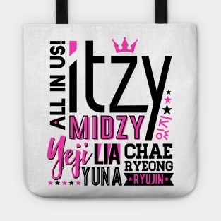 ITZY Font Collage Tote