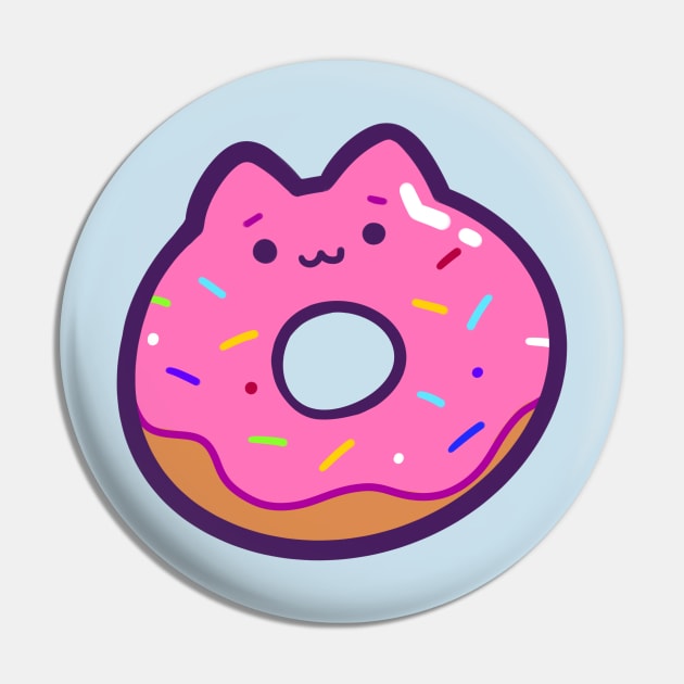 Cat Donut Pin by giraffalope