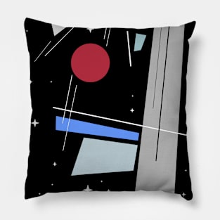 Abstract shapes and forms in space. Pillow