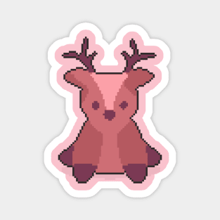 Serenity in Nature: Pixel Art Deer Design for Trendy T-Shirts Magnet