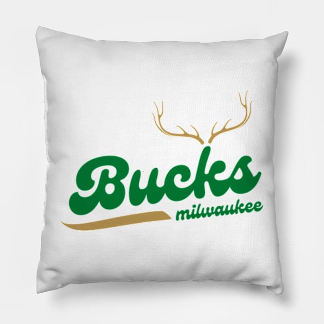 milwaukee bucks Pillow by soft and timeless
