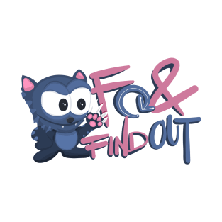 F*ck Around & Find Out Illustration With Cat With It's Claws Out (Blue) T-Shirt