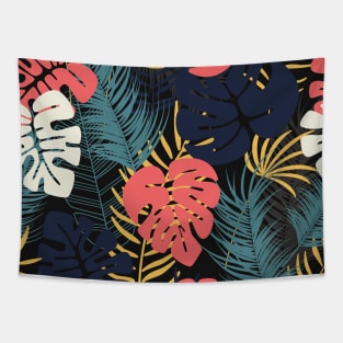 Tropical Leaf Pattern Tapestry