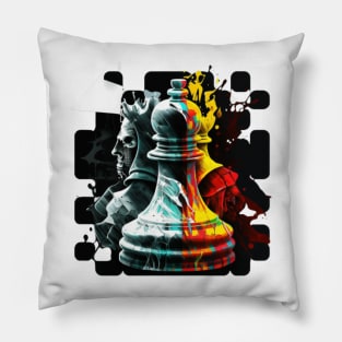 Chess digital art colours Pillow