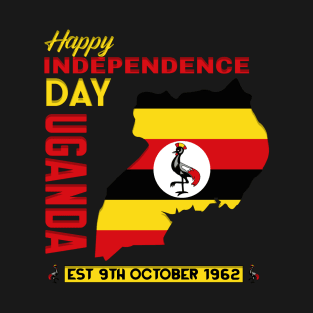 Happy Independence Day Uganda, Ugandan Flag T-Shirt