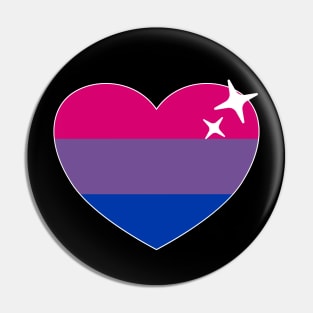 Bisexual Flag - Bisexual Heart Pin