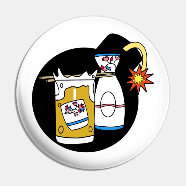 Sake Bomb Pin by Nerdpins