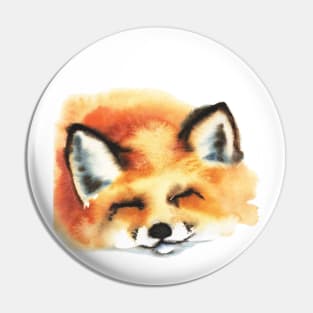 Portrait of a sleeping cute fox Pin