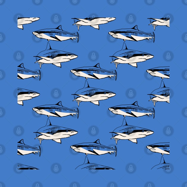 Shark Pattern by okpinsArtDesign