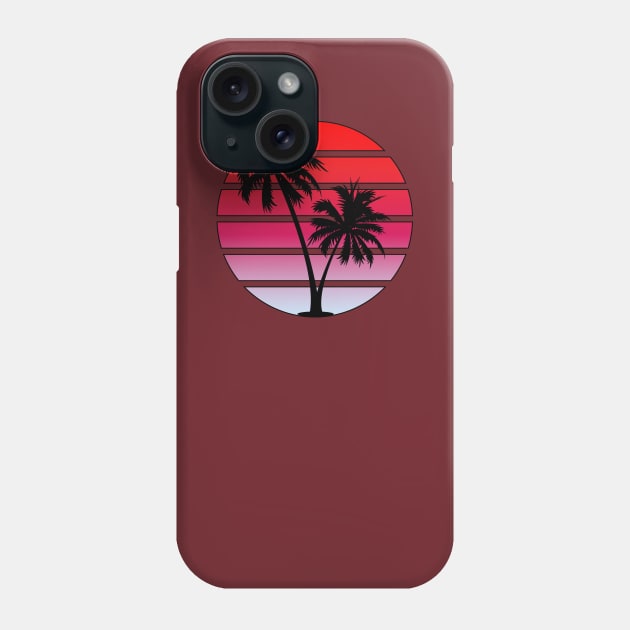 Retrowave Red Sunset Design Phone Case by Brobocop