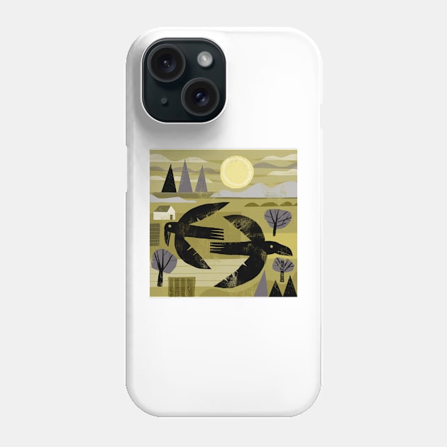 Two Crows Phone Case by Gareth Lucas