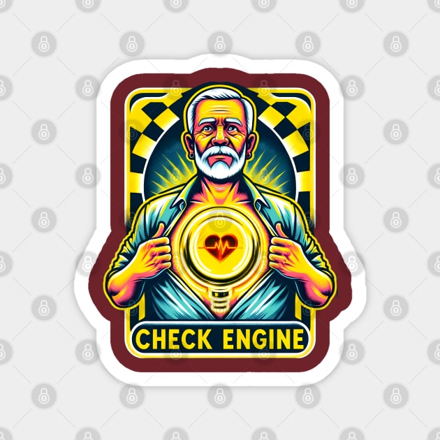 Check Engine Light Magnet by Total 8 Yoga