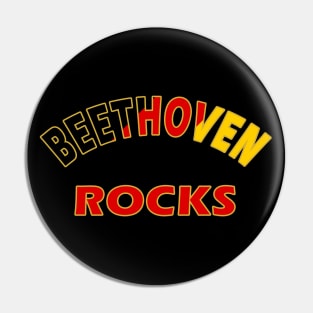 Beethoven Rocks Pin