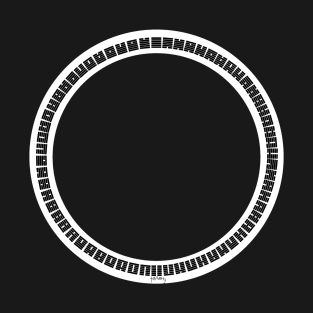 64 symbols circle (B&W) T-Shirt