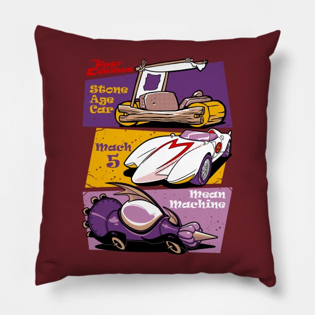 The Fast and the curious Pillow by Roni Nucleart