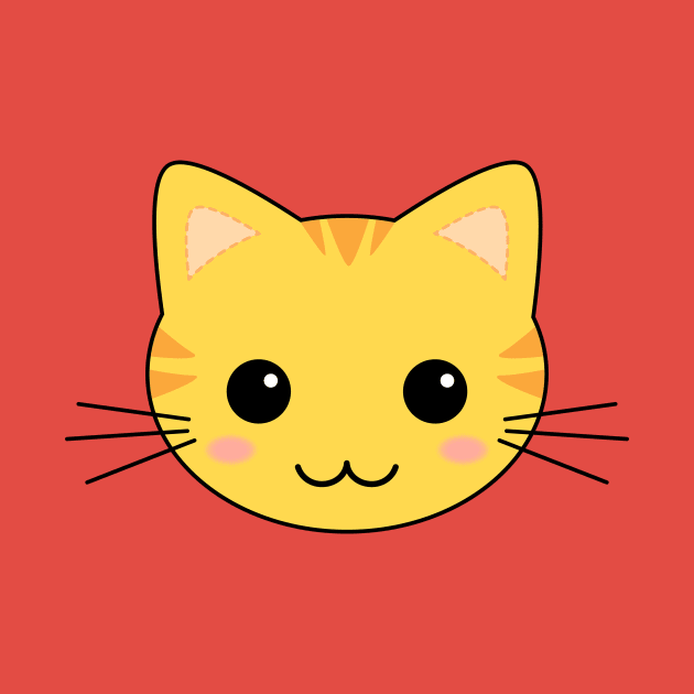 Cute Yellow Kawaii Tabby Cat by Tigerlynx