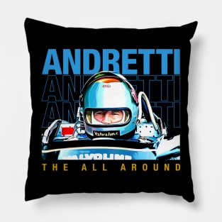 Mario Andretti 1978 Champion Retro Cool Mario Andretti Pillow