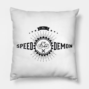 The Speed Demon: Cool Cycling Bike Shirts for Bicylce Lovers Pillow