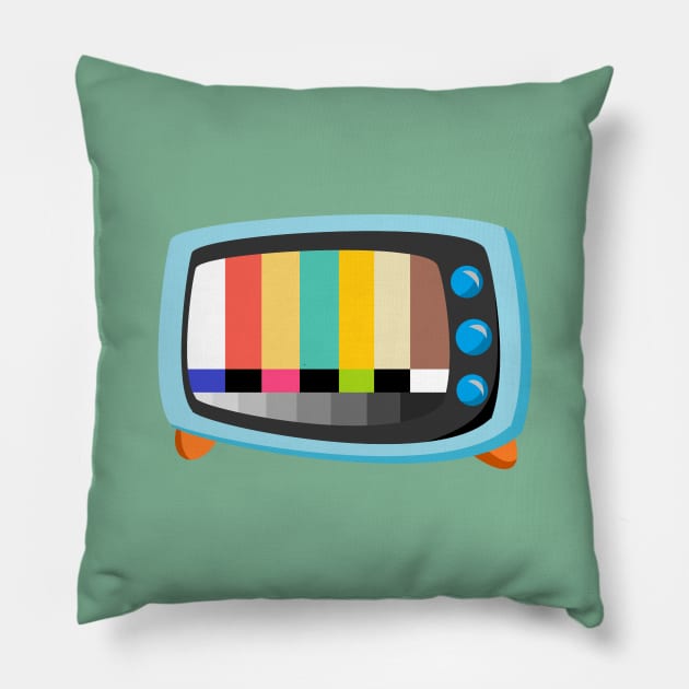 standby retro tv Pillow by prettyguardianstudio