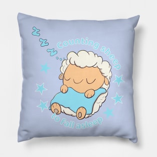 Counting sheep to fall asleep Pillow