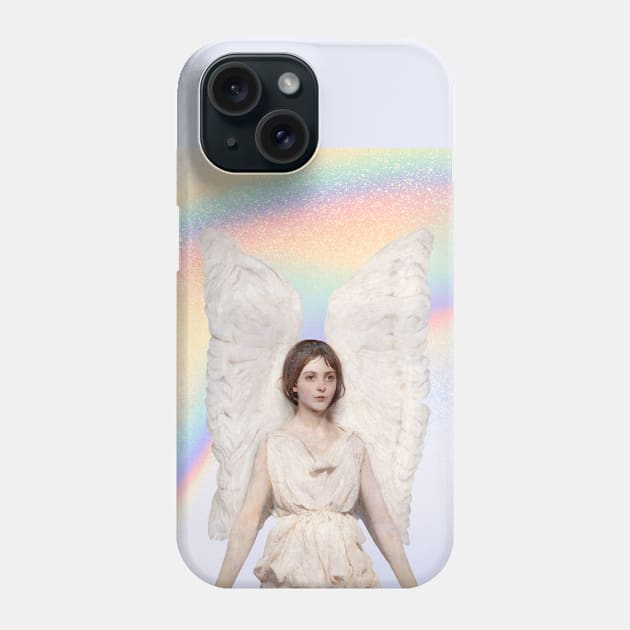 Rainbow Angel Phone Case by Antiquated Art