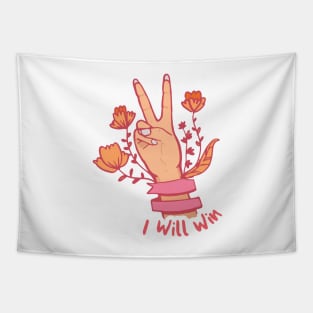 I will win - breast cancer awareness Tapestry