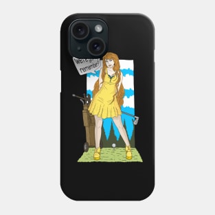 we where golfing remember? girl in yellow dress. Phone Case