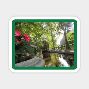 Paris Luxembourg Gardens and Medici Fountain Flowers Magnet