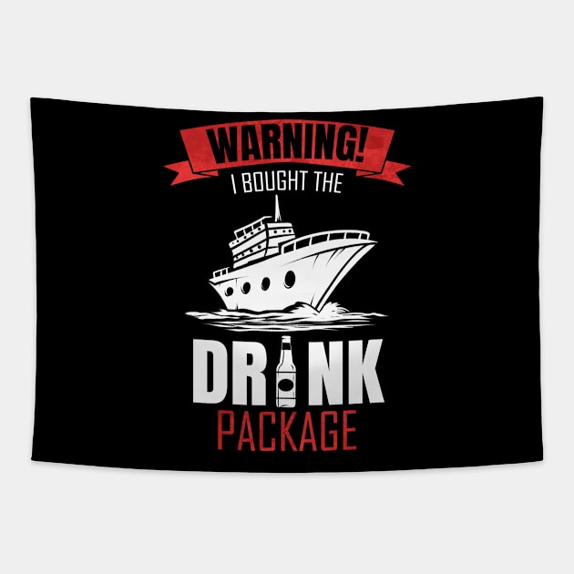 Cruising Drink Package Beer Cruise Vacation Tapestry by ChrisselDesigns