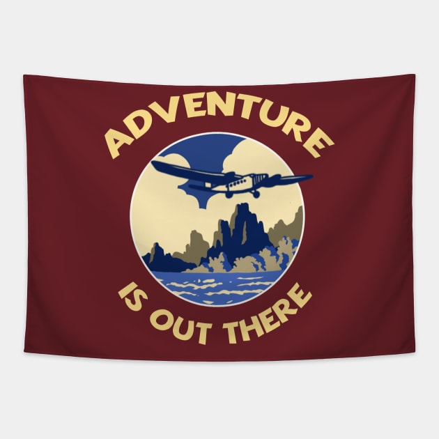 Adventure is Out There! Tapestry by NikSwiftDraws