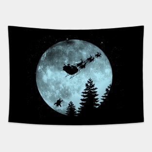 Funny E.t. Alien  Inspired Christmas 80's Movie Parody Tapestry