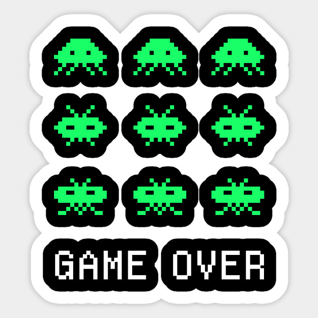 Game Over Retro Arcade Gaming Pixel Art Pixel Arts Sticker