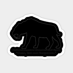 *Back Design/Front Pocket* Smilodon populator (Saber-toothed Tiger) Dark Print Magnet