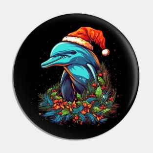 Dolphin Christmas Pin