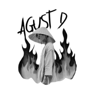 agust d black and white T-Shirt