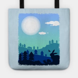 Forest Animals Under Twilight Tote