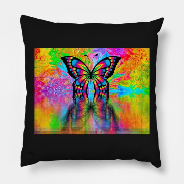 Butterfly Mask Colorful 2020 Pillow by hispanicworld